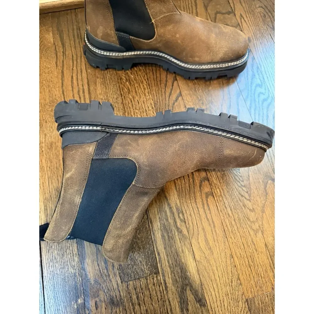 PRADA Suede Chelsea Boot Brown Size US 8 Made In Italy EUC - Picture 12 of 14